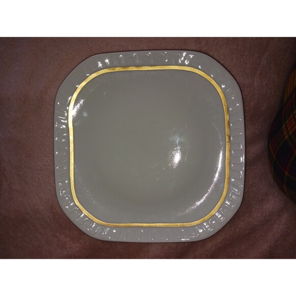 Wawel Poland Set of 4 1960’s Square Tiara Salad Plates and Bowls Gold Gilt Vtg - Picture 14 of 16